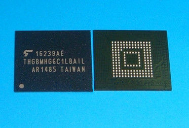 China Flash-Speicher IC 64Gb (8G X 8) MMC 52MHz 153-WFBGA THGBMHG6C1LBAIL NANDs 64gb Emmc distributeur